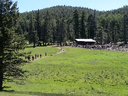 The crew returns from the Trail Ride